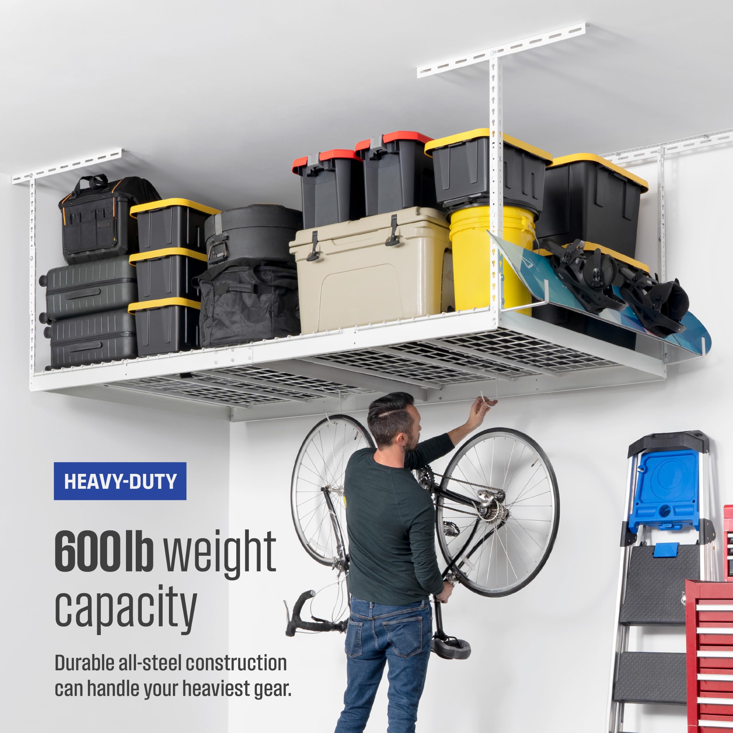 Safe Racks - 4x8 Overhead Garage Storage Rack Heavy Duty (24